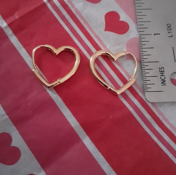 ❤Heart shaped hoops